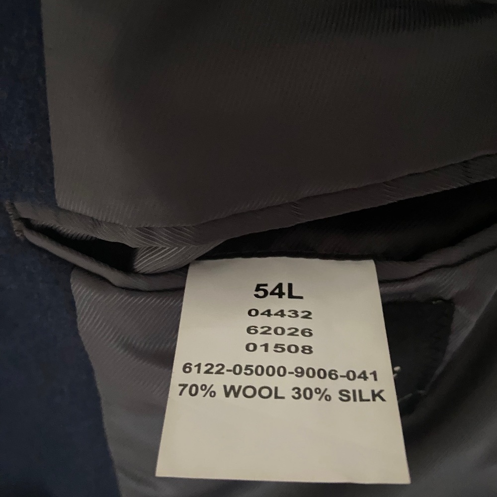 Navy wool suit coat